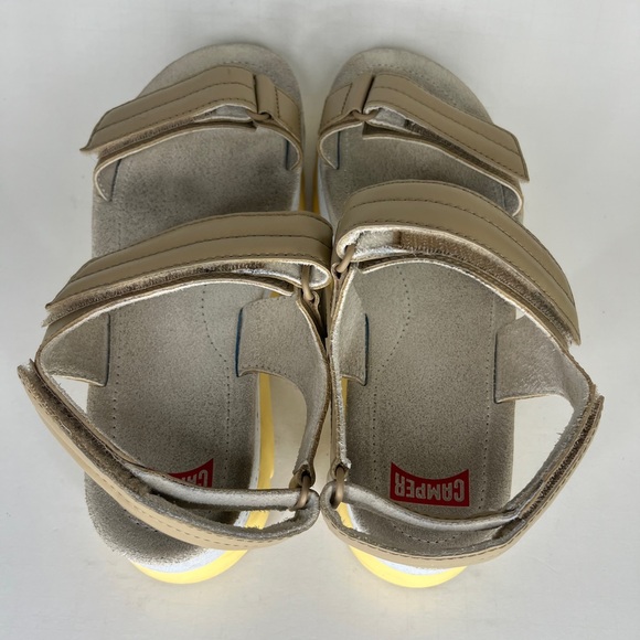 camper sandals women size 41 US 10 Beige Synthetic Ankle Strap Platform - Picture 8 of 16